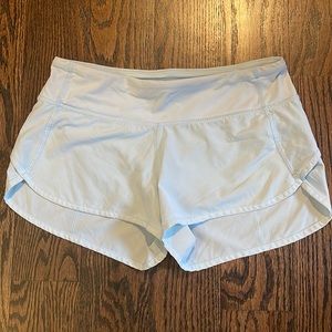 Lululemon Speed Short 2.5" Size 4 light blue